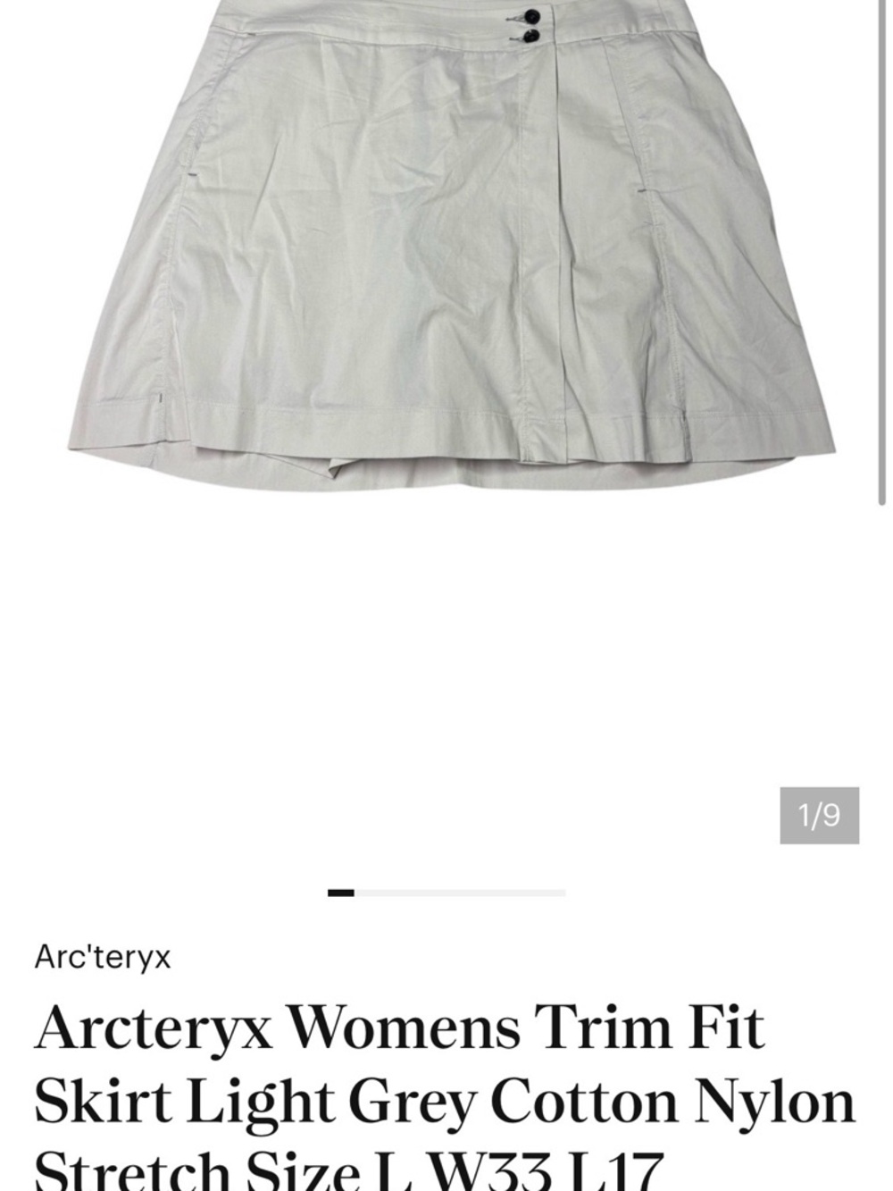 Arc'teryx Light Grey Women's A-Line Active Skort